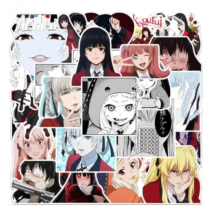 [BUNJANG] Kakegurui Sticker Set (50 pcs) / 카케구루이 스티커 세트 50장