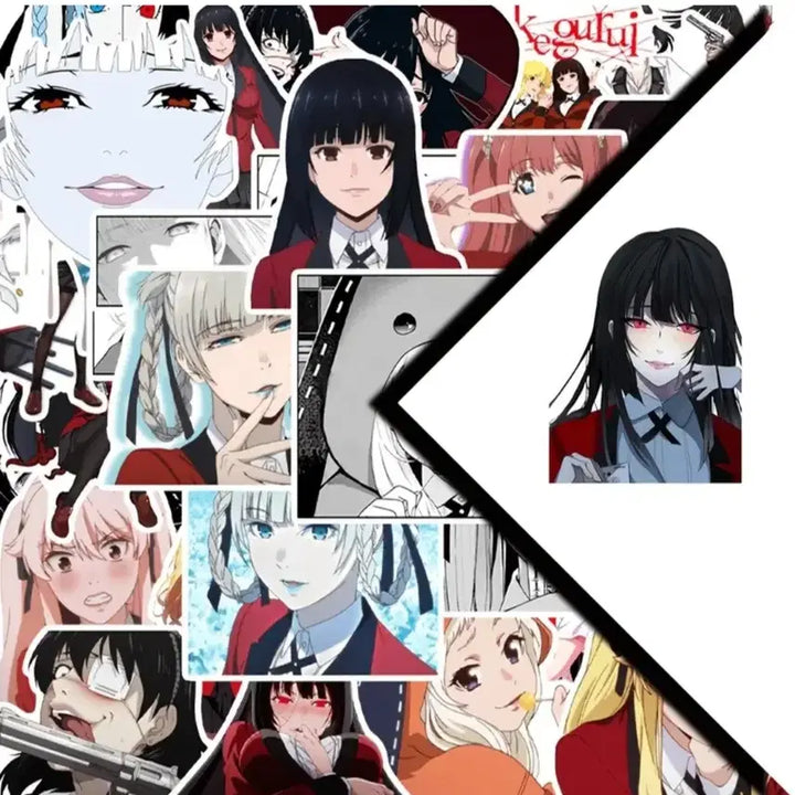 [BUNJANG] Kakegurui Sticker Set (50 pcs) / 카케구루이 스티커 세트 50장
