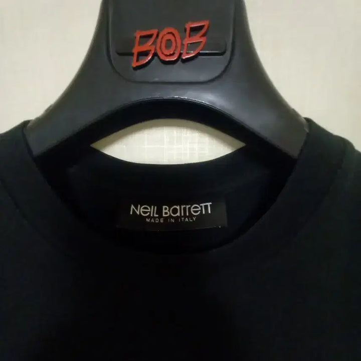 [BUNJANG] Neil Barrett Coated Print Neck T-Shirt Size 95 / 닐바렛 코팅 프린트넥 95