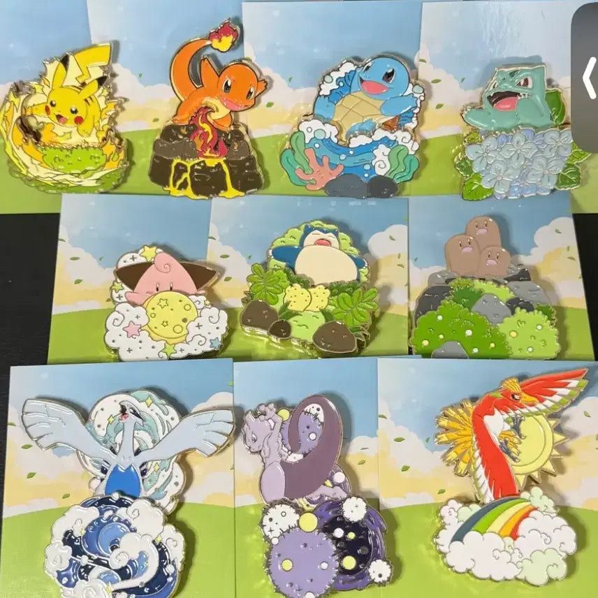[BUNJANG] Pokemon 30th Anniversary Isaac Toast Pins (Set of 10) / 포켓몬 30주년 이삭 핀뱃지 10종 전종 최저가