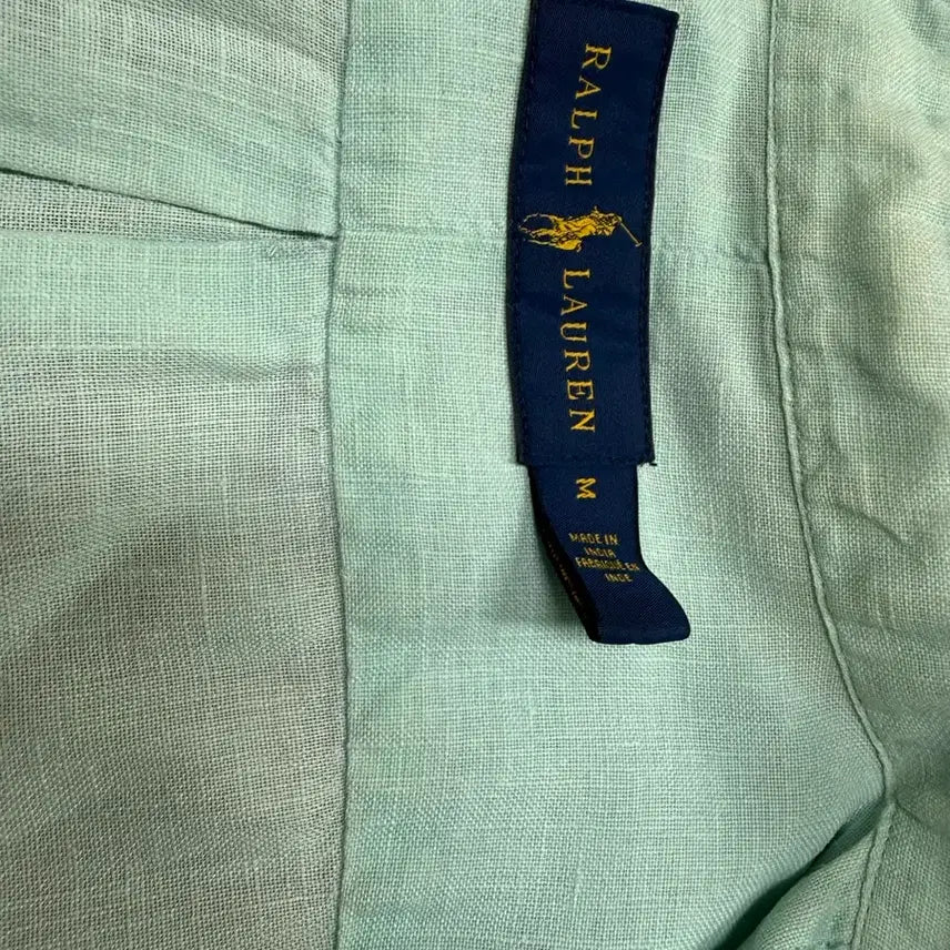 [BUNJANG] Polo Ralph Lauren Mint Button-Down Shirt with Pink Logo Accent / 폴로 민트색 셔츠