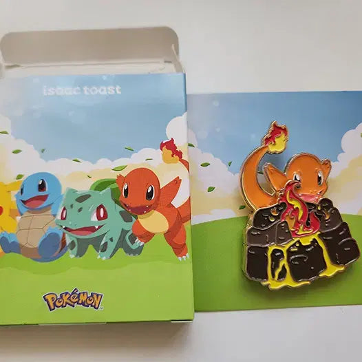[BUNJANG] Isaac Toast x Pokemon Charmander Collaboration Badge / 이삭토스트 포켓몬스터 뱃지 콜라보 파이리
