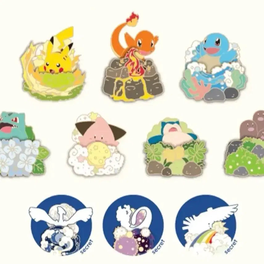 [BUNJANG] Pokemon Isak Badge (Sealed Random 1 Type) / 이삭 포켓몬 뺏지(미개봉 랜덤 1종)