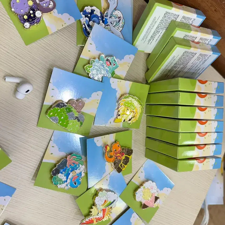 [BUNJANG] Isak Toast Pokemon Metal Badge Complete Set / 이삭토스트 포켓몬 뱃지 10종 컴플리트 풀세트