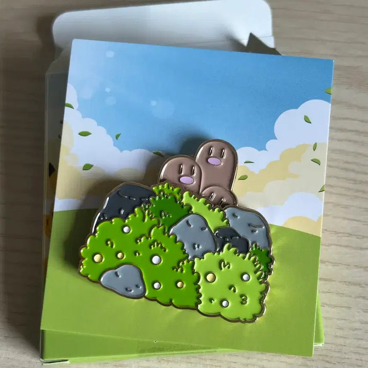 [BUNJANG] Pokemon Snorlax &amp; Dugtrio Pin Badge Bundle Set / 일괄 잠만보 닥트리오 핀뱃지 이삭토스트 포켓몬스터 콜라보