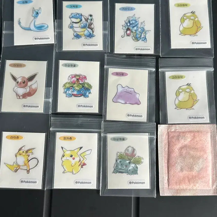 [BUNJANG] Pokemon Pixel Sticker Set (37 pieces) / 포켓몬스터 초판,픽셀 띠부씰37장 일괄 (피카츄,메타몽,갸라도스등등)