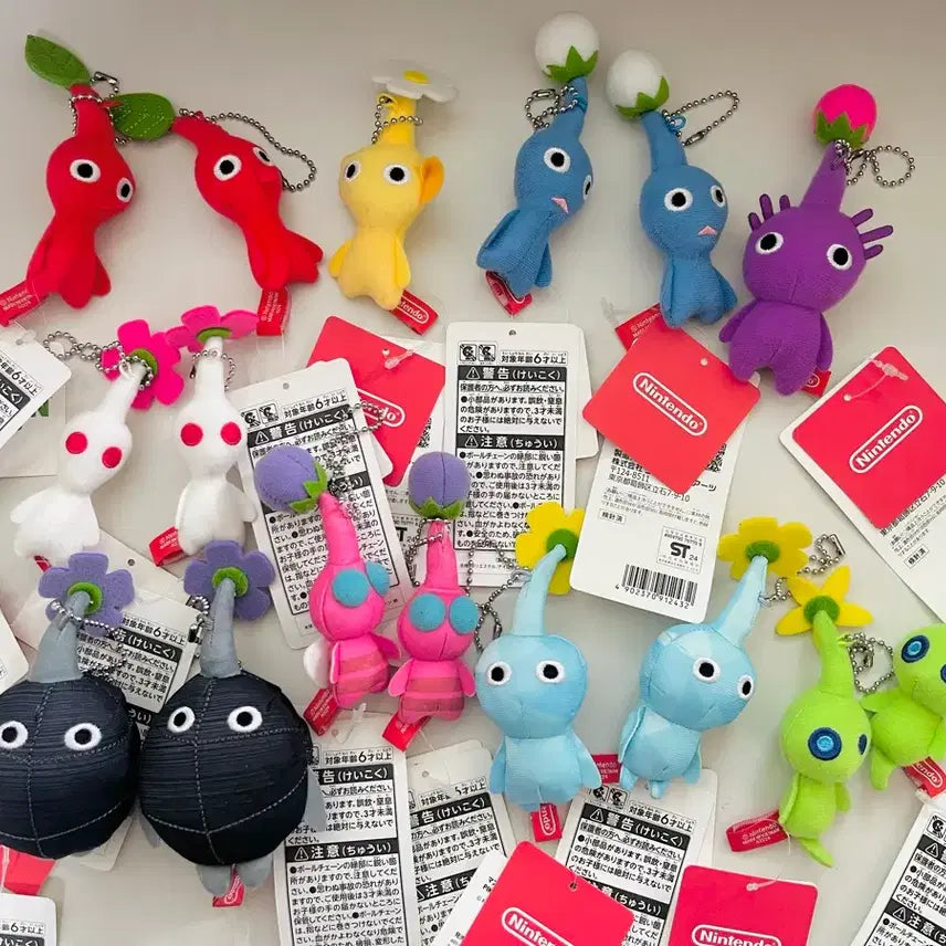 [BUNJANG] Pikmin Mini Mascot Keychain Plush Set / 피크민 소형 마스코트 키링 인형