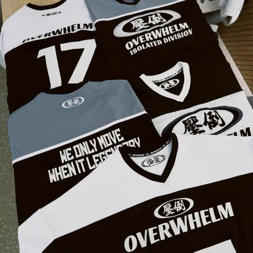 [BUNJANG] Overwhelm Rugby Jersey / 압도 overwhelm 26 신상 럭비져지 블랙 / 화이트 / 그레이