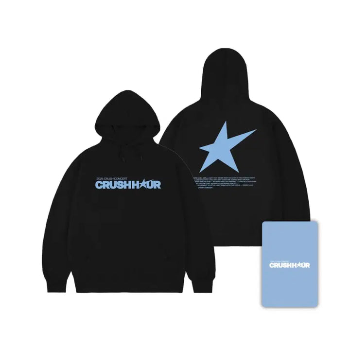 [BUNJANG] Crush 2025 Concert MD Hoodie Black / 크러쉬 2025 콘서트 MD 후드티 블랙