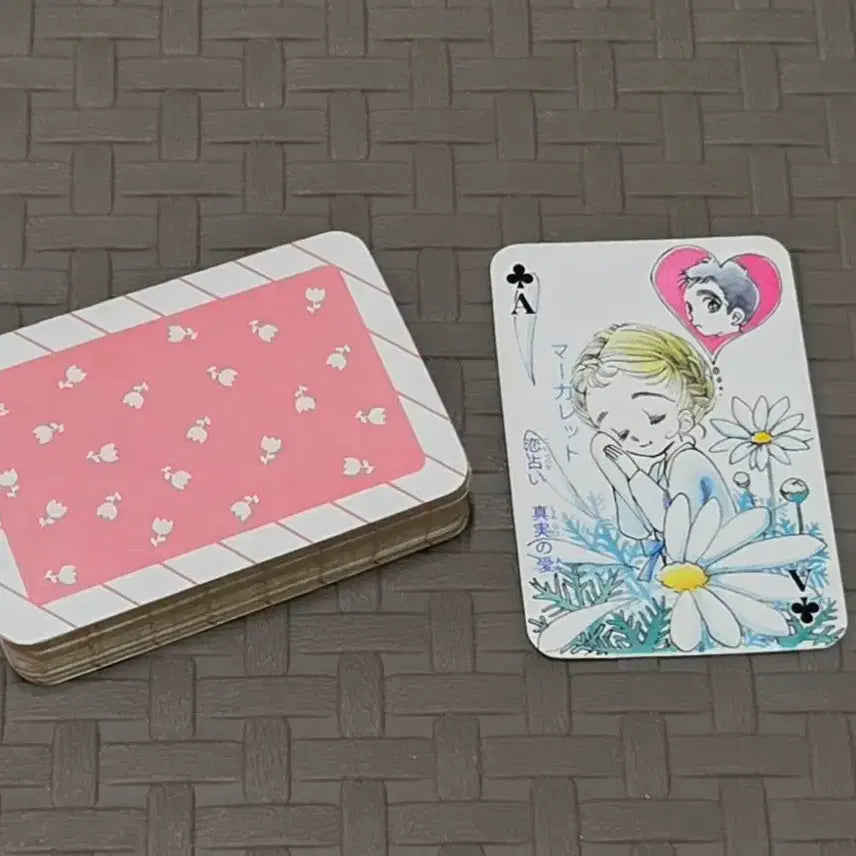 [BUNJANG] Vintage Japanese Manga Illustration Card Deck - Floral Trump Cards / [고전 문구] 지류 만화 일러스트 카드 다꾸 빈티지 미소녀 트럼프