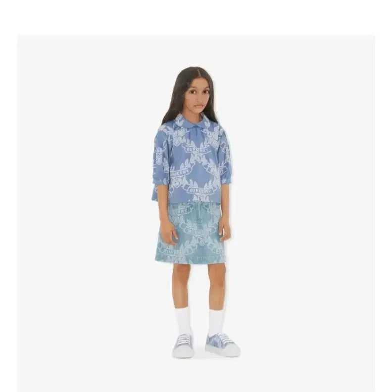 [BUNJANG] Burberry Kids Logo Cotton Blouse (12Y) / 50만원새옷.정품.신형) 12y 버버리키즈 로고 면 코튼 블라우스