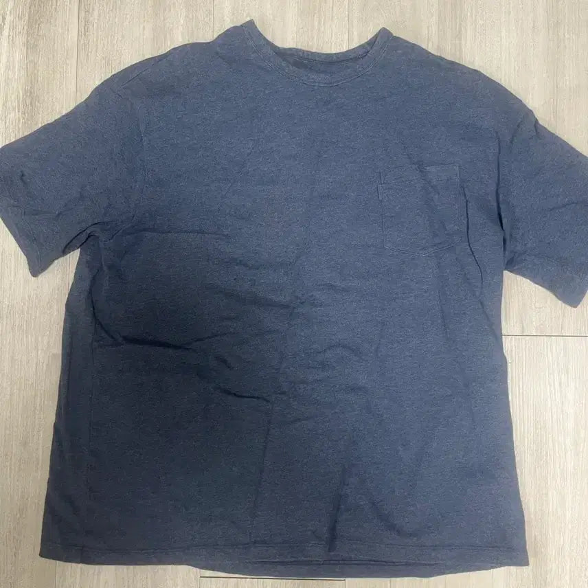 [BUNJANG] Covernat Fine Cotton Pocket T-Shirt Melange Navy / 포터리 파인 코튼 포켓 티셔츠 5사이즈 멜란지네이비