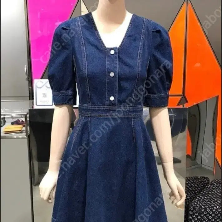 [BUNJANG] Lucky Chouette Denim Dress / 럭키슈에뜨 데님원피스