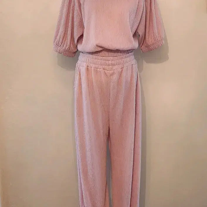 [BUNJANG] Pleated Reversible Banding Setup (Pink, Black) / 플리츠 양면 밴딩셋업 ( 핑크, 블랙)