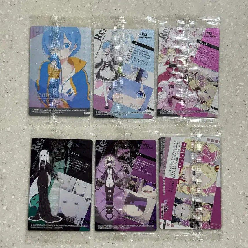 [BUNJANG] Re:Zero Official Wafer Card Rare Rem Beatrice / 리제로 공식 굿즈 희귀 웨하스 카드 레어 렘 베아트리스 새상품