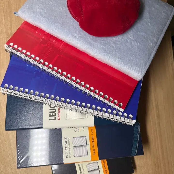 [BUNJANG] Moleskine, Leuchtturm &amp; Clairefontaine Notebook Bundle Set with Tomato Pouch / 새노트 일괄) 몰스킨 로이텀 &amp; 클레르퐁텐 총6개 + 토마토 파우치