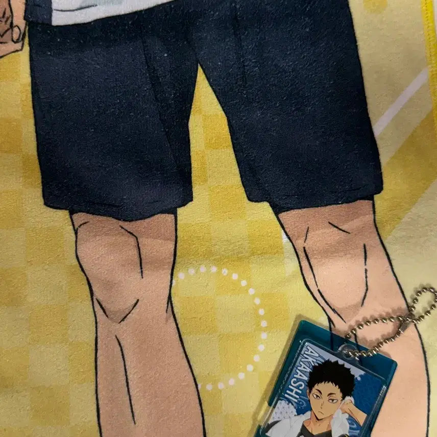 [BUNJANG] Haikyuu Akaashi Keiji Gokurakutan Towel + Keychain Bundle Set / 하이큐 아카아시 케이지 극락탕 타올 + 키체인 키링 일괄