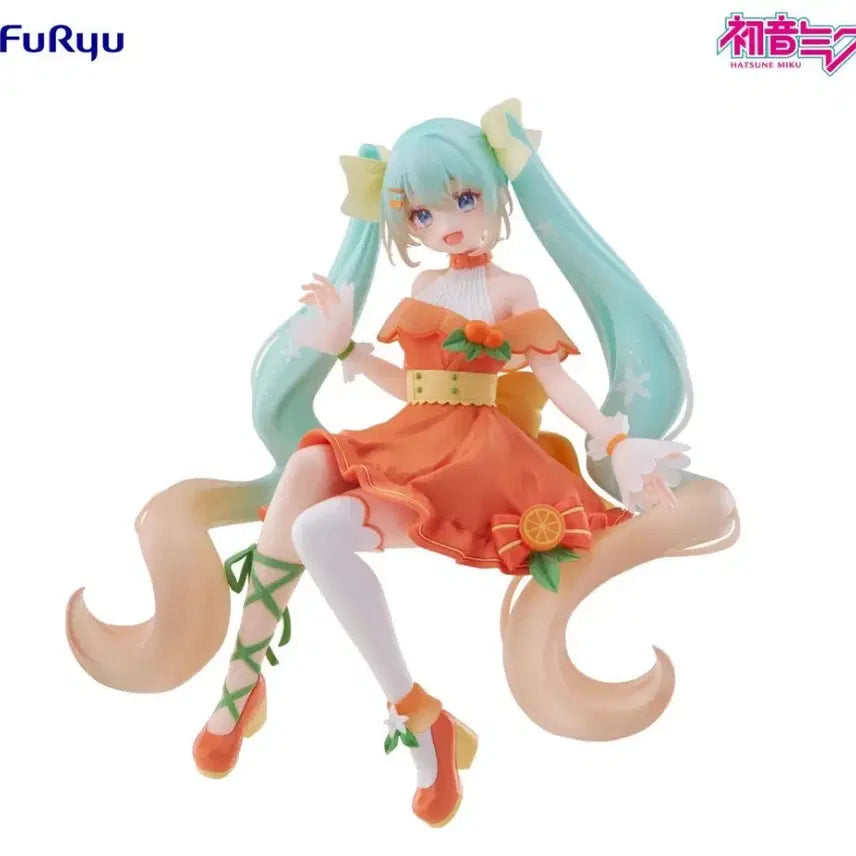 [BUNJANG] Vocaloid Hatsune Miku Citrus Version Noodle Stopper Figure (Sealed) / (미개봉) 보컬로이드 누들 스토퍼 하츠네 미쿠 피규어 시트러스 버전