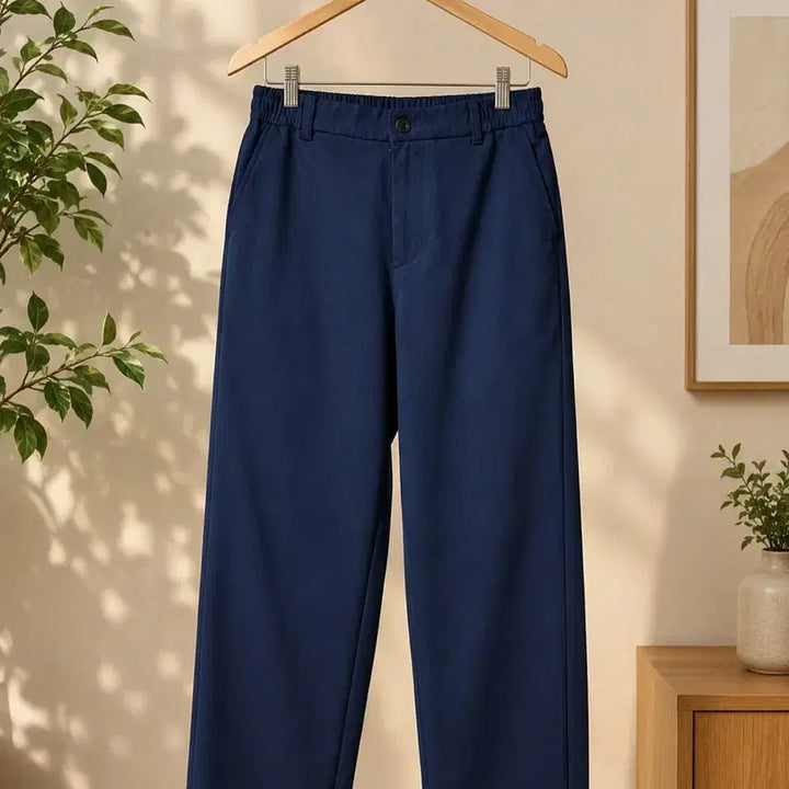 [BUNJANG] Unused Navy Slack Pants (Size 30-32) / 미사용 밴딩 구김없는 슬랙스 네이비 바지 30-32 정도 사이즈