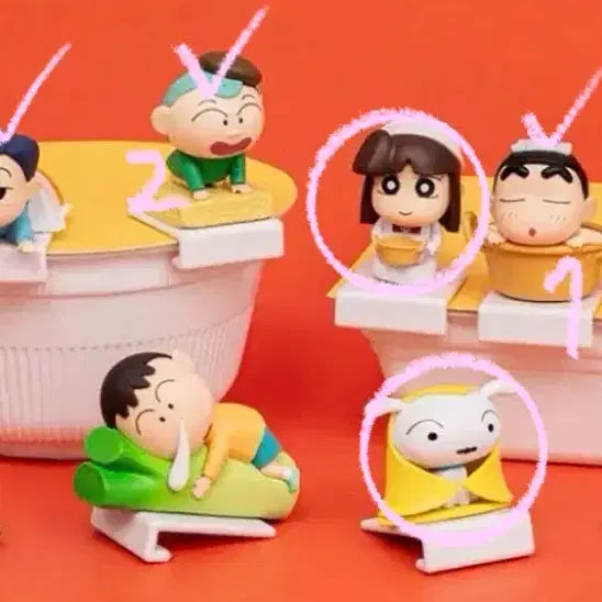 [BUNJANG] Crayon Shin-chan Ramen Stopper Figures (Set Available) / 짱구 라면스토퍼 피규어 / 맹구 짱구 철수 유리 훈이 수지