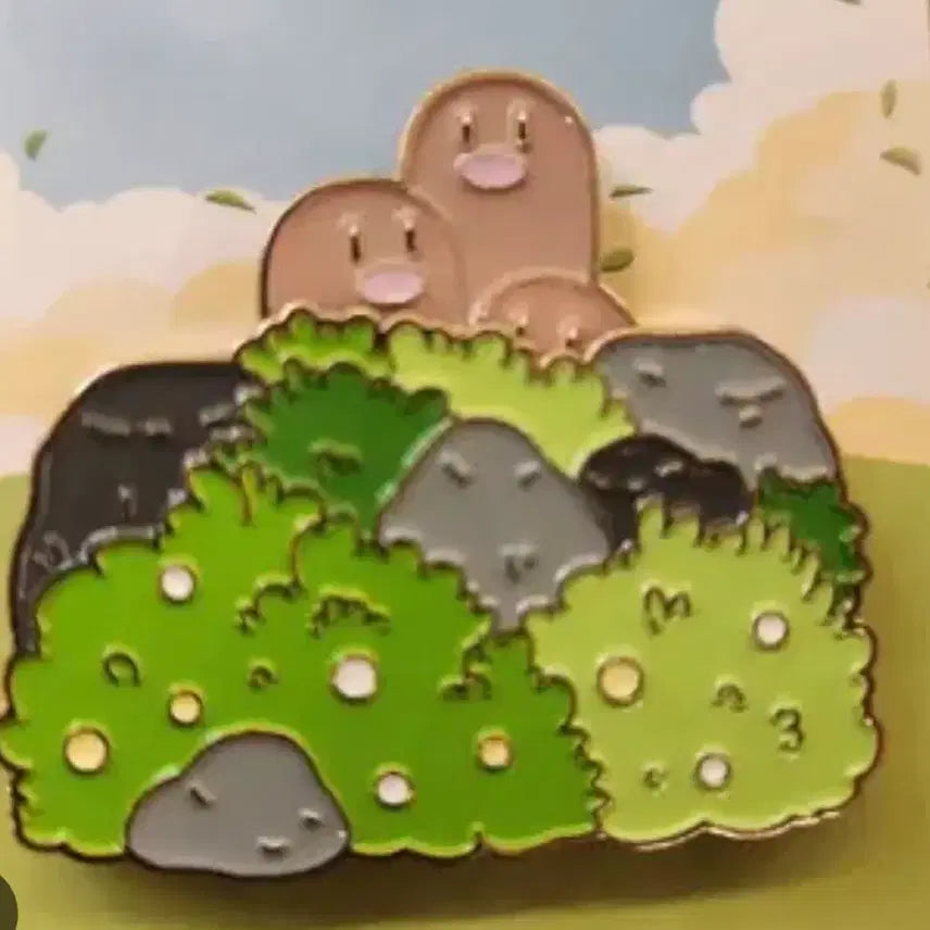 [BUNJANG] Pokemon Diglett Badge / 포켓몬스터 디그다 이삭 뱃지