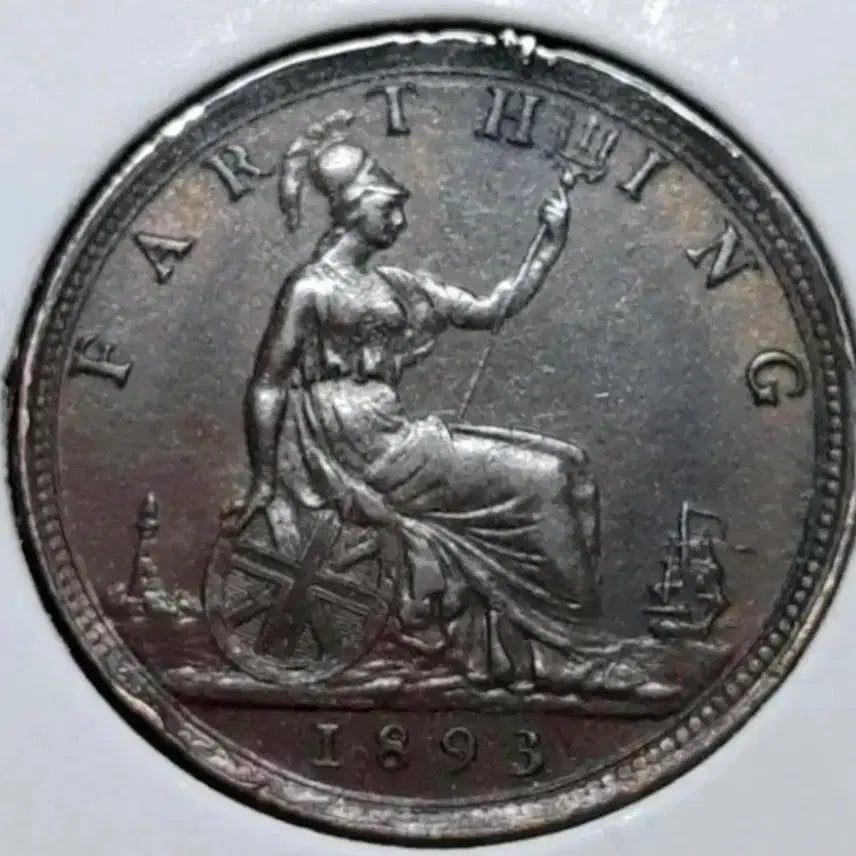 [BUNJANG] 1893 British Victorian Queen Farthing Coin / 영국 미사용- 1893년 빅토리아여왕 파딩.외국주화 주화 동전 화폐