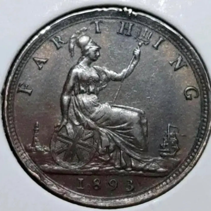 [BUNJANG] 1893 British Victorian Queen Farthing Coin / 영국 미사용- 1893년 빅토리아여왕 파딩.외국주화 주화 동전 화폐