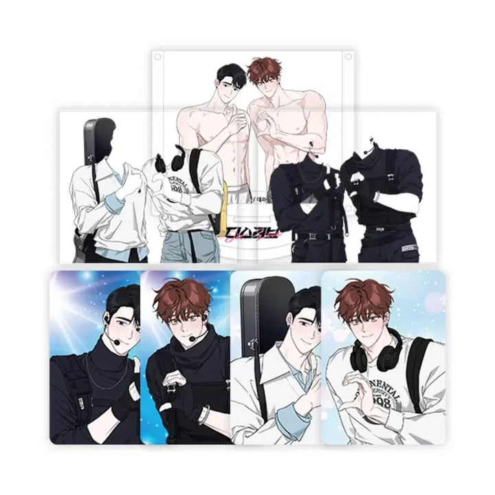 [BUNJANG] Disruptive Love (Dislove) x Mofun Collaboration Acrylic Set with Photocard / 디스러브 디럽 모펀 콜라보 아크릴 세트 판매