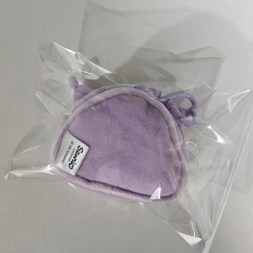 [BUNJANG] Kuromi Onigiri Plush Keychain Lavender / 쿠로미 인형 키링 삼각김밥 라벤더