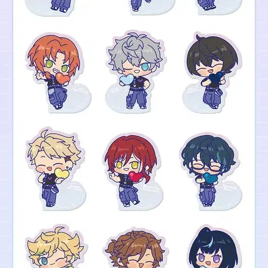[BUNJANG] Ensemble Stars Chugoku 618 Special Magnetic Sticker Set (Ray, Ritsu, Rinne, Hiyori, Leo, Shu) / 앙스타 중스타 618특전 마그네틱 스티커 레이 리츠 린네 히요리 레오 슈