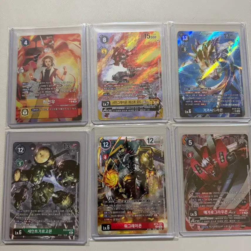 [BUNJANG] Digimon Card Set - 6 Parallel Secret Cards (Includes Megalogrowmon, WarGreymon) / 디지몬 카드 6장 패러렐 시크릿 일괄 (메가로그라우몬, 워그레이몬)