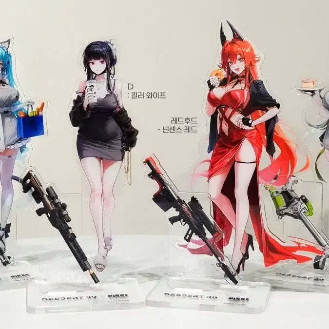[BUNJANG] Nikke Dessert39 Acrylic Stand Set (4 Types) / 니케 디저트39 아크릴 스탠드 4종 세트