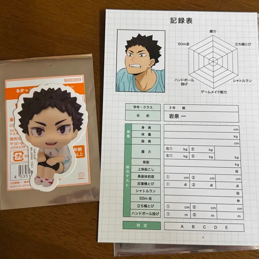 [BUNJANG] Haikyuu!! MegaHouse Look Up Sticker Iwaizumi / 이와이즈미 룩업 스티커