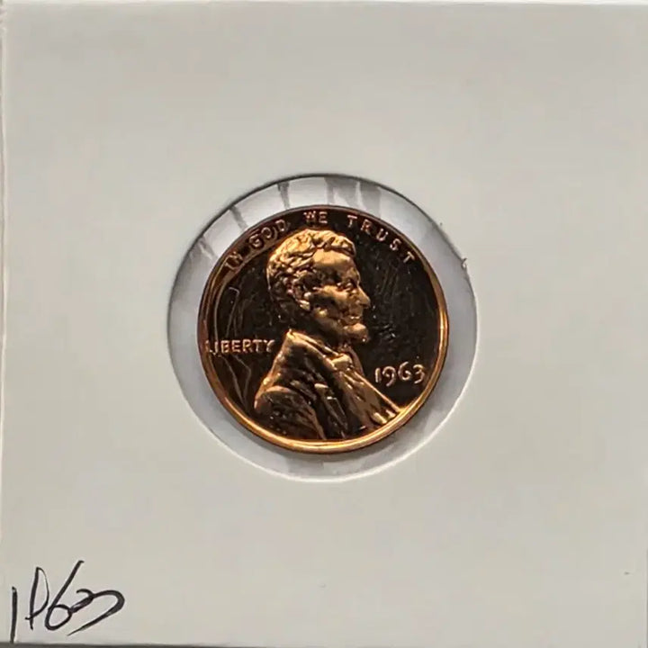 [BUNJANG] 1963 Lincoln Cent Proof Uncirculated Penny / 링컨 1센트 1963년도 푸르프 미사용 페니