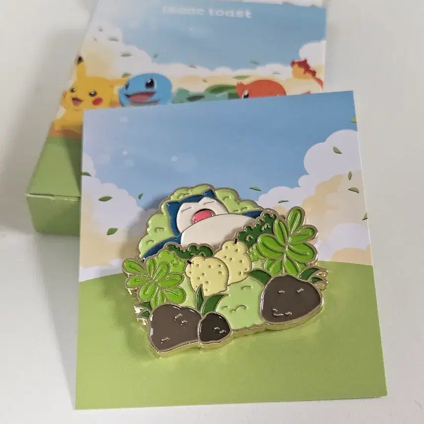 [BUNJANG] Pokemon Snorlax Badge Isak Toast Collaboration / 포켓몬스터 잠만보 뱃지 이삭토스트