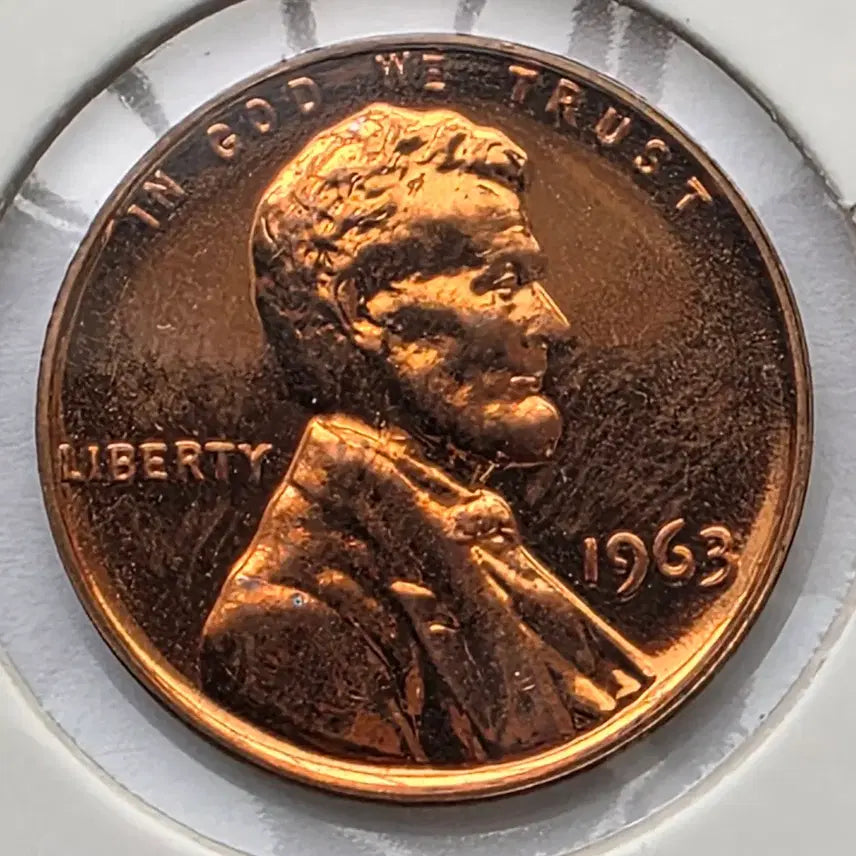 [BUNJANG] 1963 Lincoln Cent Proof Uncirculated Penny / 링컨 1센트 1963년도 푸르프 미사용 페니
