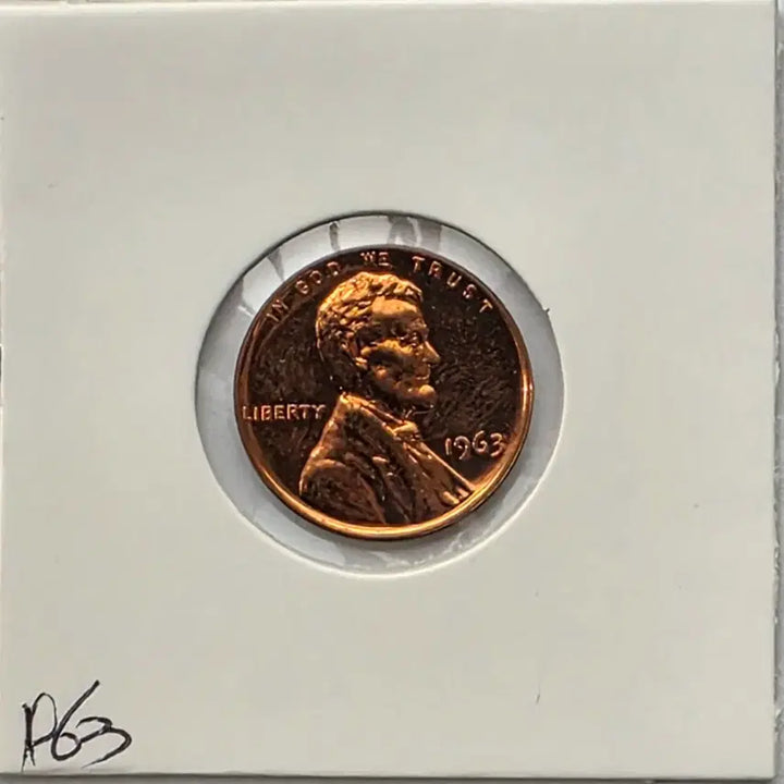 [BUNJANG] 1963 Lincoln Cent Proof Uncirculated Penny / 링컨 1센트 1963년도 푸르프 미사용 페니