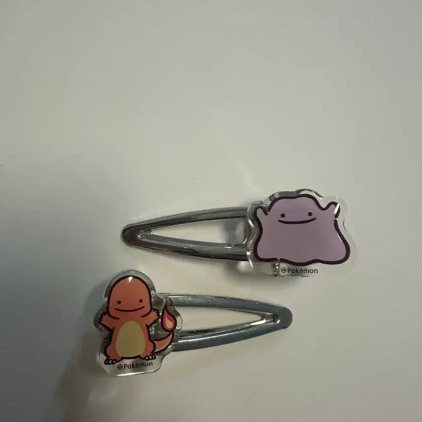 [BUNJANG] Ditto Metamon, Charmander Transformation Hairpin / 메타몽, 변신파이리 헤어핀