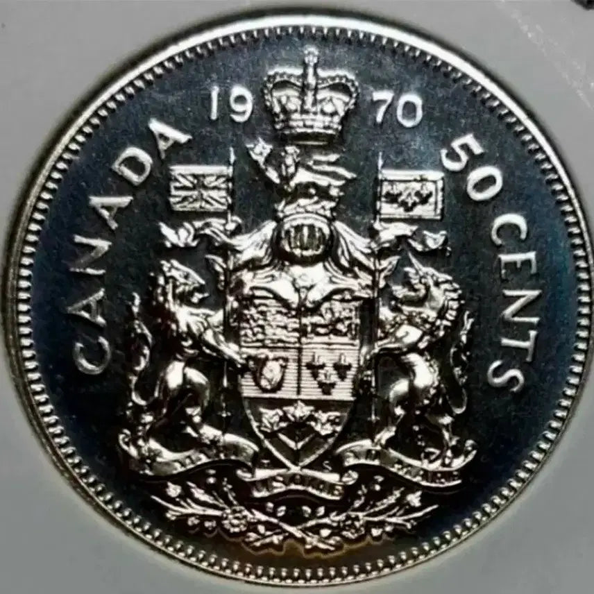 [BUNJANG] 1970 Canada 50 Cents Proof Coin (Unused) / 캐나다 프루프 미사용 1970년 50센트.외국주화 주화 화폐 동전
