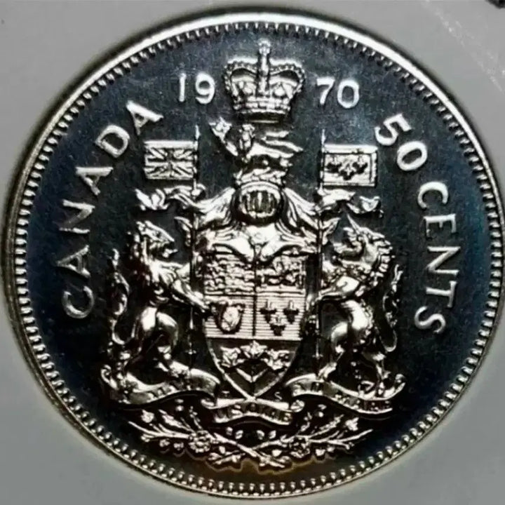 [BUNJANG] 1970 Canada 50 Cents Proof Coin (Unused) / 캐나다 프루프 미사용 1970년 50센트.외국주화 주화 화폐 동전