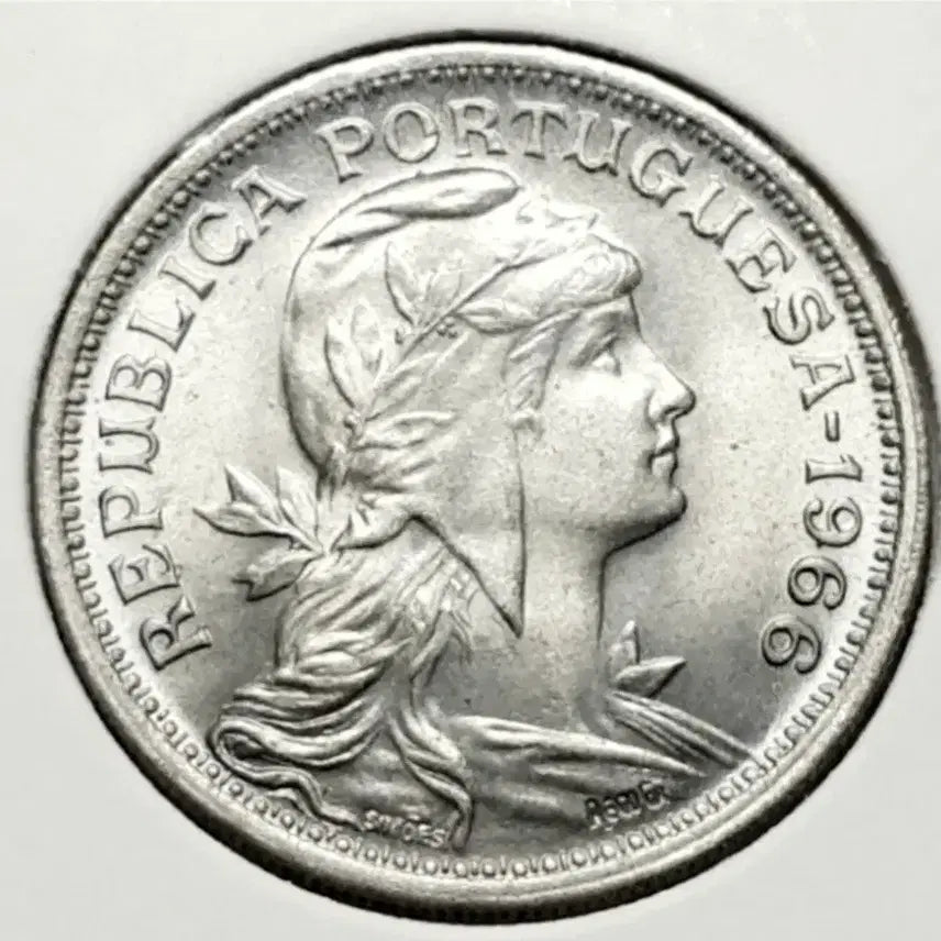 [BUNJANG] Portugal 1966 50 Centavos Uncirculated Coin / 포르투칼 미사용 1966년 50센타보스.외국주화 주화 화폐 동전