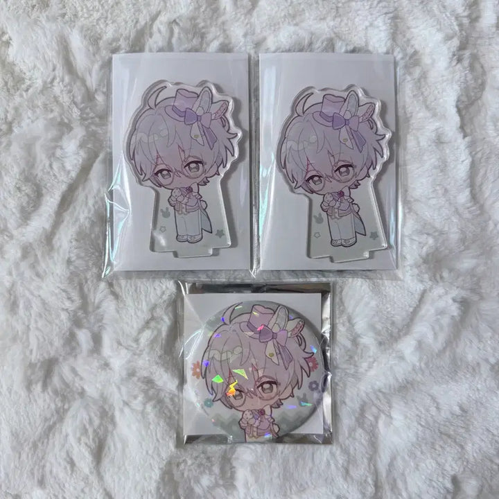 [BUNJANG] Ensemble Stars Animate Easter Collaboration Cafe Kanna Natsu Acrylic Stand &amp; Can Badge / 앙스타 애니메이트 이스터 콜라보 카페 토끼 아크릴스탠드 캔뱃지 나츠 칸나