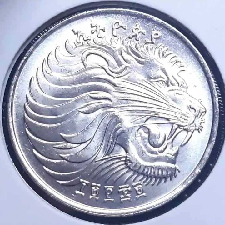 [BUNJANG] Ethiopia 1977 50 Cents Coin (Unused) / 희귀 에디오피아 미사용 1977년 50센트.외국주화 주화 화폐 동전