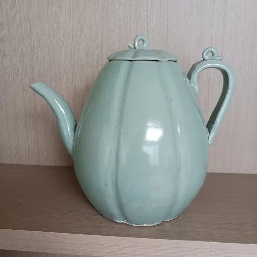 [BUNJANG] Goryeo Celadon Melon-shaped Ewer - Wood-fired Kiln / 고려청자 참외골  주자         장작가마