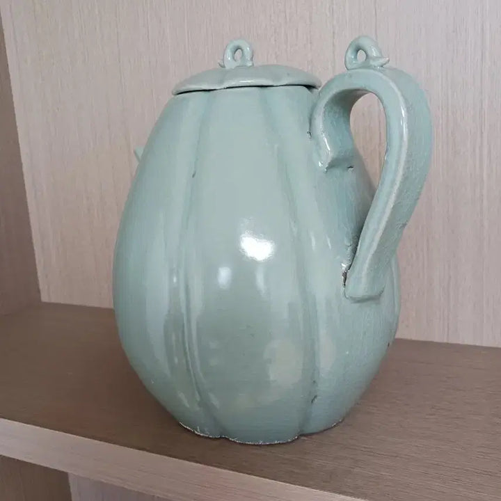 [BUNJANG] Goryeo Celadon Melon-shaped Ewer - Wood-fired Kiln / 고려청자 참외골  주자         장작가마