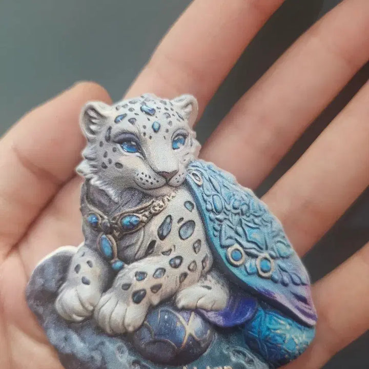 [BUNJANG] Uzbekistan Snow Leopard Refrigerator Magnet / 우즈베키스탄 설표 장식품  냉장고마그넷 냉장고자석 호랑이자석