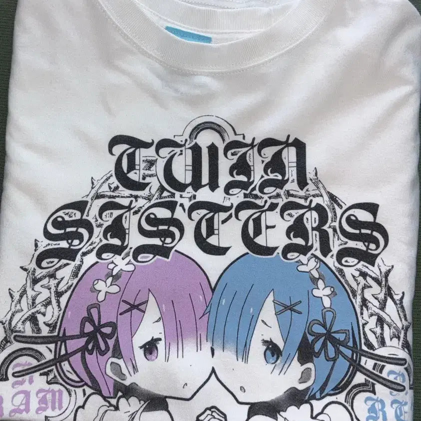 [BUNJANG] Cospa Re:Zero Rem Ram Character T-Shirt (M) / 일본 정품 코스파 리제로 렘 람 캐릭터 티셔츠 M 미소녀 반팔