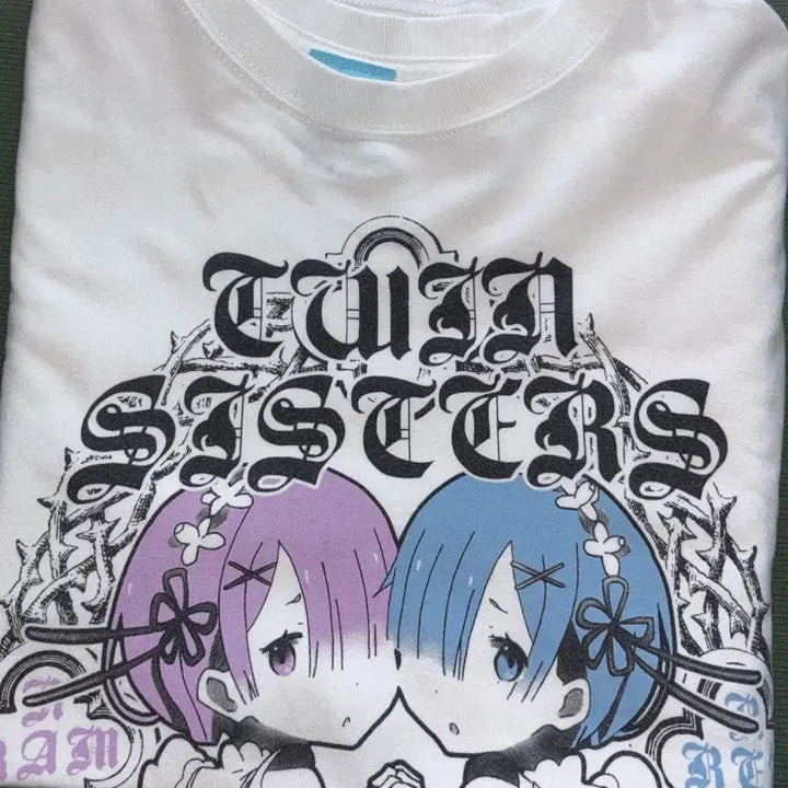 [BUNJANG] Cospa Re:Zero Rem Ram Character T-Shirt (M) / 일본 정품 코스파 리제로 렘 람 캐릭터 티셔츠 M 미소녀 반팔