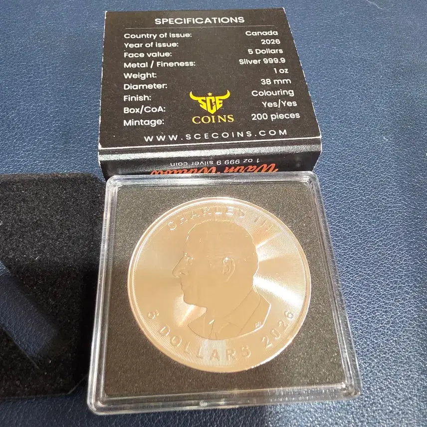 [BUNJANG] Canada Maple 1 oz Colorized Silver Coin - Sexy Design / 캐나다 메이플 1온스 색체 은화 섹시 은화