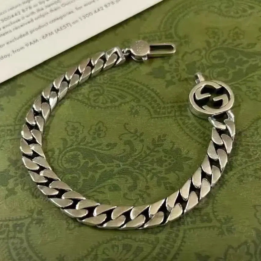 [BUNJANG] Gucci Interlocking G Chain Bracelet Silver / 구찌 인터로킹 G 체인 팔찌 실버
